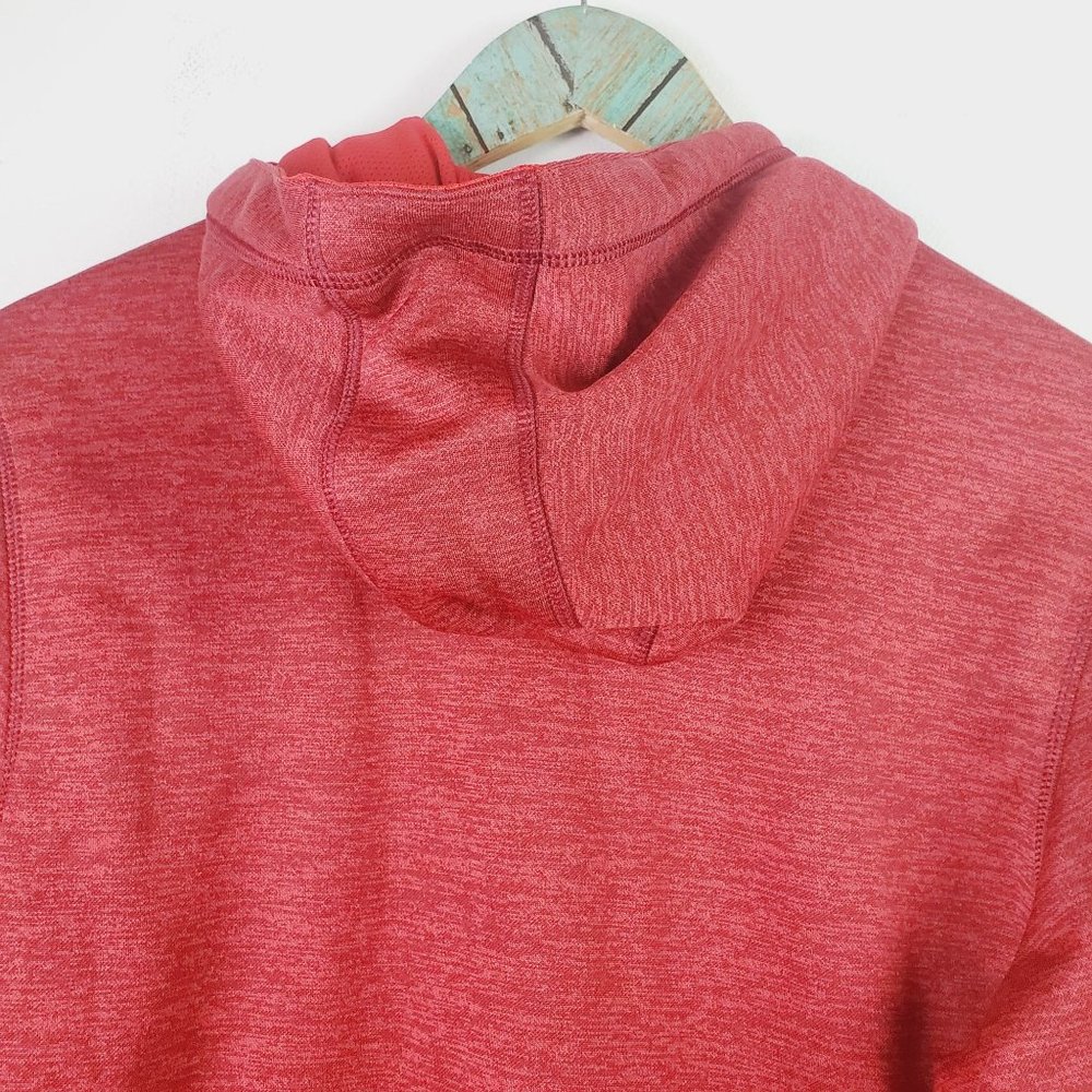 Adidas Men's Team Issue Red/Black Mélange Fleece Hoodie with Red Logo, Sz Sm - Picture 6 of 12